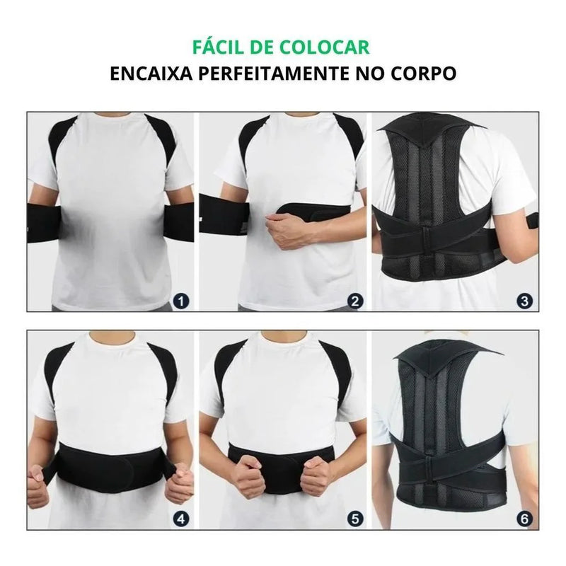 Corretor postural Unissex Reforçada - Material Forte