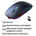 Mouse Completo - Wireless Recarregável Led Sem Fio.